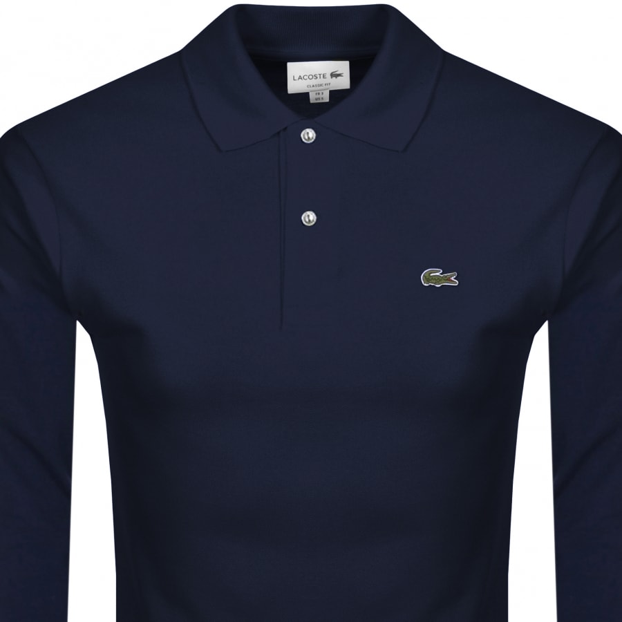 Alternative Image for ProductLacoste Long Sleeved Polo T Shirt Navy2